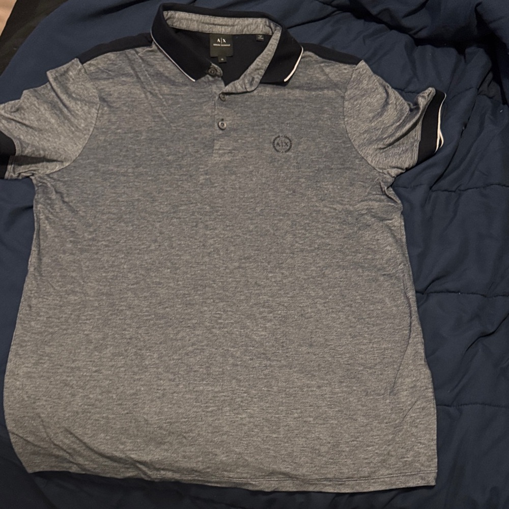 Armani Exchange Blue Polo Shirt